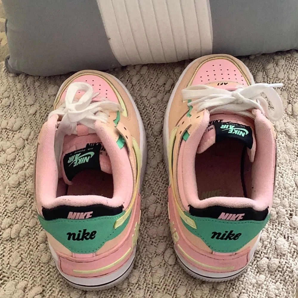 Nike W AF1 Shadow Air Force 1 Arctic Punch Pink Green Sneakers ๐๐๐๐ - Picture 6 of 12